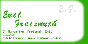 emil freismuth business card